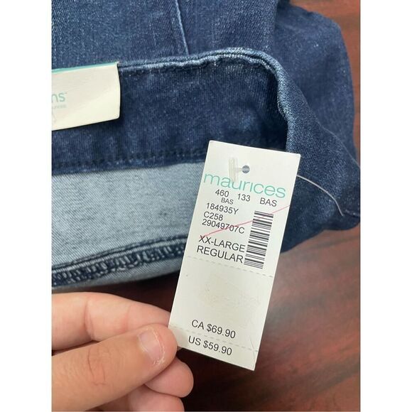 NWT Maurices Limitless Jeggings High Rise Button Fly Jeans Size XXL Regular - Picture 5 of 10